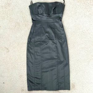 Bebe strapless gray bodycon dress, size S